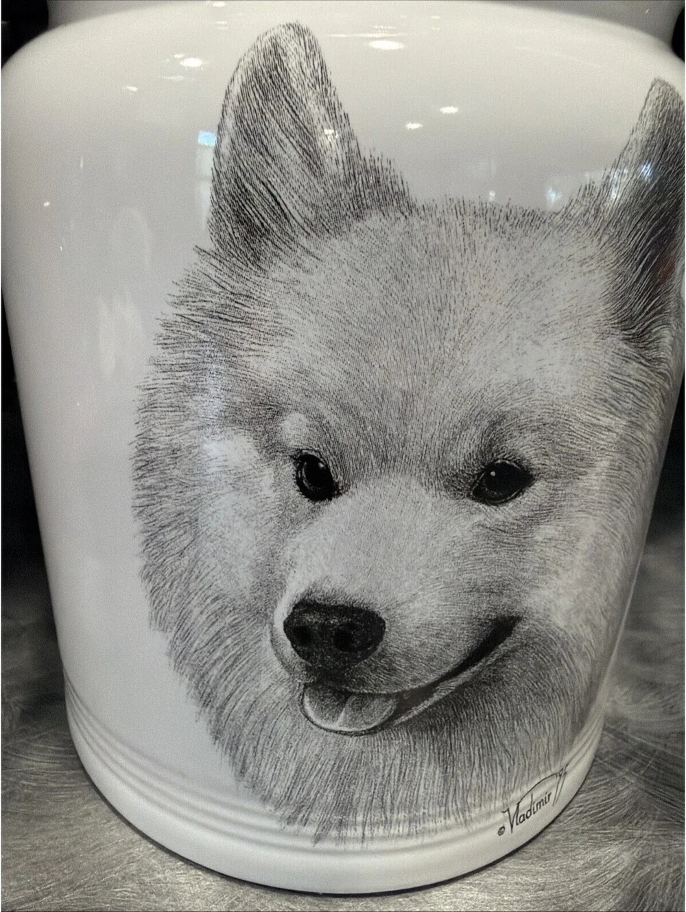 American Eskimo Dog Rosalinde Vladimir Tzenov Cookie Treat Jar Best Of Show